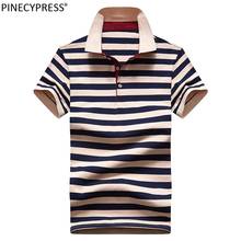 95% Cotton 5% Spandex Quality Anti-pilling Summer Man Polo-shirt Fashion Striped Casual Male Polos Men Short Sleeve Polo Shirt 2024 - buy cheap