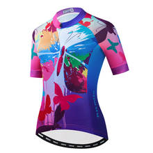 Camiseta feminina de manga curta para ciclismo, camiseta para bicicleta respirável e de secagem rápida para mountain bike 2024 - compre barato