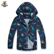 Waterproof Boys Jackets 2021 Spring Autumn Fashion Kids Boy Outerwear Dinosaur Windproof Hooded Jackets For Children's Coats 2024 - buy cheap