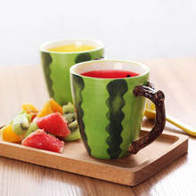 2020 New Fruit Coffee Mug Watermelon Orange Lemon Shaped Cup Creative Ceramic Tea Milk Cup Best Gift For Friends Or Kids 2024 - buy cheap