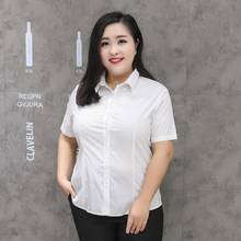 Blusa blanca de manga corta para verano, camisa femenina de talla grande 7xl, 8xl, 9xl, a la moda, 2020 2024 - compra barato
