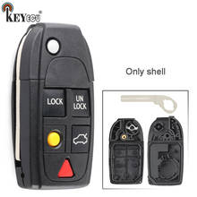 KEYECU  for Volvo XC70 XC90 V50 V70 S60 S80 C3 Replacement Flip Folding 4+1 5 Button Remote Car Key Shell Case Fob 2024 - buy cheap