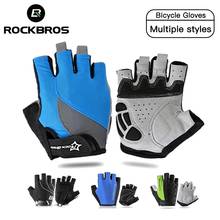 ROCKBROS-guantes de ciclismo para hombre y mujer, diseño de sudor, medio dedo, almohadilla de Gel para deportes al aire libre 2024 - compra barato