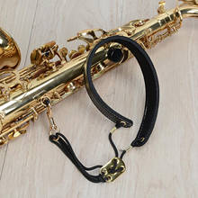 Alto Soprano Saxophone Neck Strap Sax Neckstrap Soft Leather Padded Rubber 2024 - buy cheap