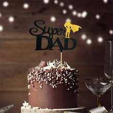 New Super Dad Father's Day Cake Toppers Gold Paper Papa Birthday Cake Topper for Father's Day Birthday Party Cake Decorations 2024 - buy cheap