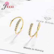 Minimalist Hoop Earrings for Women Wedding Pure 925 Sterling Silver Temperament Cubic Zircon Circle Pendientes Jewelry 2024 - buy cheap