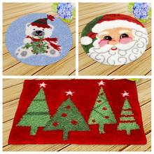 Smyrna Christmas Embroidery Carpet Mat Kits Latch Hook Rug Kits Foamiran For Needlework Santa Claus decoration ковровая вышивка 2024 - buy cheap
