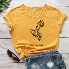 Save The Bees Graphic Tees Women Streetwear Hipster Aesthetic T-shirt Girl Ulzzang Vintage Tshirt Cotton O-neck Tops Drop Ship 2024 - buy cheap