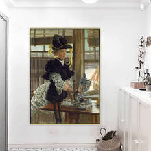 Citon James Tissot《Tea》Canvas Art Oil Painting Artwork Print Poster Picture Wall Decor Home Living Room Decoration 2024 - buy cheap