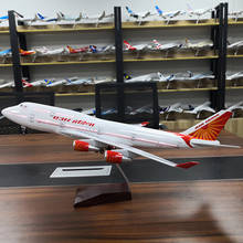 47cm airplane model toys B747 AIR India Airways aircraft model with light and wheel 1/150 scale diecast resin alloy plane 2024 - buy cheap