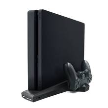 Вертикальная подставка с охлаждающим вентилятором для PS4/PS4 Slim/ps4 Pro, зарядная станция для двух контроллеров SONY Playstation 4 Cooler 2024 - купить недорого