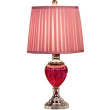 Lámpara de mesa de boda romántica europea, moderna Luz de cristal rosa para dormitorio, mesita de noche, vestíbulo, escritorio, lectura, 1200 2024 - compra barato