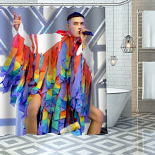 Занавеска для душа Olly Alex s, водонепроницаемая тканевая декоративная шторка для ванной, моющаяся, для комнаты 2024 - купить недорого