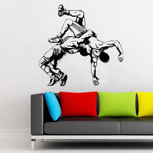 Sport Athletes Sparring Fight Shooting Wrestling Vinyl Wall Stickers Interior Design Home Decoration Decals Removable Mural 3A08 2024 - buy cheap