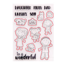 Filha mãe pai família filho dados de corte de metal e selo molde scrapbook papel ofício faca molde lâmina punch stencils 2024 - compre barato