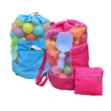 Портативные Детские сетчатые сумки, детский рюкзак, пляжная сумка, складная сумка для хранения, пляжные игрушки, сумка для хранения, уличный игровой набор 2024 - купить недорого