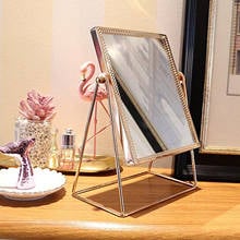 Metal Rectangle / Round Makeup Mirror Portable for Entryways Living Rooms Make Up Mirror with Lights Led Vanity Mirror 2024 - buy cheap