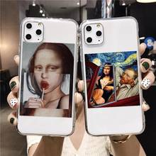 Funny Art Pattern Soft Silicone Phone Case For iPhone 13 12 mini 7 8 6s Plus Xr Xs 11 Pro Max SE2020 Clear Tpu Cover 2024 - buy cheap