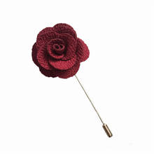 5 unids/lote hombres broche flor novio flor en el ojal de tela hecha a mano flores boda FIESTA DE Traje De Hombre ramillete de Pin broche de la flor 2024 - compra barato