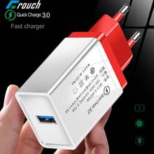 18 Вт Quick Charge 3,0 быстрый мобильный телефон зарядное устройство ЕС плагин для настенного USB Автомобильное зарядное устройство адаптер для iPhone XS MAX XR Samsung s8 Xiaomi Huawei 2024 - купить недорого