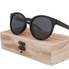 Óculos de sol de madeira uv400, óculos redondo da moda masculino e feminino de plástico vintage de alta qualidade 2024 - compre barato