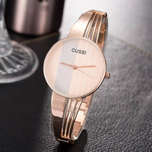 CUSSI-relojes de cuarzo de lujo para mujer, pulsera de oro rosa, relojes de vestir a la moda, femenino 2024 - compra barato