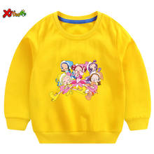 Свитер для маленьких девочек Детская крутая футболка DoReMi модная детская толстовка с капюшоном для девочек, милый пуловер с капюшоном для малышей одежда для малышей 2024 - купить недорого