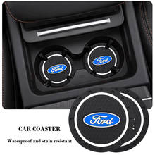 Автомобильный держатель для чашки с логотипом Ford, силиконовый подстаканник для автомобиля Ford Fiesta EcoSport ESCORT Ranger Mondeo Mustang FOCUS 2 3 4 5, автомобильный Стайлинг 2024 - купить недорого