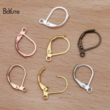 BoYuTe (200 Pieces/Lot) 10*15MM Metal Brass D Shaped French Ear Clip Earring Hook with Loop Diy Handmade Jewelry Accessories 2024 - buy cheap