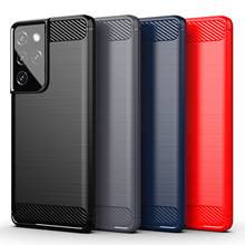 Capa super fina escovada e macia, proteção contra arranhões para samsung galaxy s21 ultra a12 5g a42 a32 a52 a72 a21s a31 m31 a21 2024 - compre barato