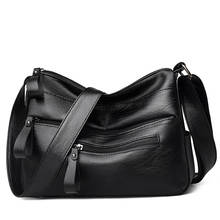 Women Black Fashion Designer Shoulder Bags  For Ladies Crossbody Bags  Female Handbag Soft Leather Bag 2020 2024 - buy cheap