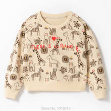Brand 100% Terry Cotton Sweater Children tshirt Blouse 2020 Baby Girl Clothes Kids Hoodies Girls Tops Fleeces Sweatshirt Animals 2024 - buy cheap