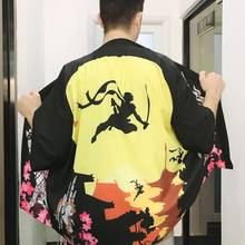 Japanese Kimono Clothes Haori Yukata Men Japanese Kimono Traditional Cardigan Men Jacket Asian Clothes Japanese Top   FF3004 2024 - buy cheap