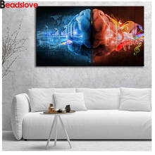 Left and Right Brain Human Functions 5d Diamond Painting Round Drill large Diy Diamond Embroidery Cross Stitch Kit mosaic decor 2024 - buy cheap