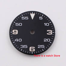 Esfera estéril negra de 29,5mm, reloj con movimiento mecánico automático eta 2824 2836 miyota 8215 2024 - compra barato