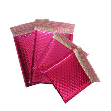 Envelopes de plástico bolha vermelho rosa, saco autoadesivo para envio, selagem, suprimentos corporais, 10 peças 2024 - compre barato