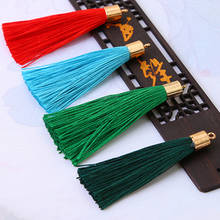 10-30Pcs Metal Cap Silk Tassel Trim Fringe DIY Earrings Key Chain Jewelry Decorative Accessories Curtain Pendant Craft Tassels 2024 - buy cheap