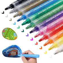 8/12 Colors 3-5mm Water-Based Marker Acrylic Paint Markers Reversible Tip for DIY Craft Canvas Ceramic Glass Wood Stone Paper 2024 - buy cheap