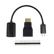Raspberry Pi Zero/Zero W Kit 3 in 1 Extend USB Cable Mini HD to HD Adapter 40 Pin Raspberry GPIO Expansion Interface Header 2024 - compre barato