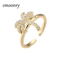 cmoonry New Arrival Women Summer Jewelry Fashion Gold Color Coconut Tree Shape Charm Ring Open End Design Party Ring Jewelry 2024 - buy cheap