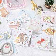 Kawaii Stationery Cat  And Rabbit  Memo Pad Girl Daily DIY Notepad Sticky Notes Escolar Papelaria Korean School Supply 2024 - buy cheap