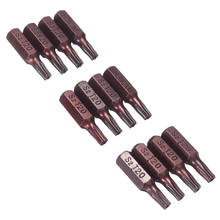 Brocas de destornillador magnéticas T20 Torx S2, accesorios de herramientas, vástago hexagonal de 1/4 pulgadas, 12 Uds., nuevo 2024 - compra barato