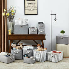 Folding Clothes Nursery Underwear Toy Laundry Cube Canvas Box Fabric Storage Baskets 2024 - buy cheap