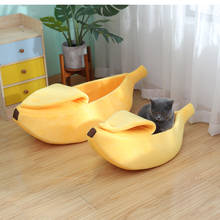 Cute Cat Bed Banana Foldable Portable Cat house Warm Soft Funny kitten nest Sleeping Mat Cats Accessories 2024 - buy cheap