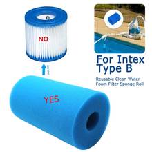 Esponja de filtragem para piscina, rolo de esponja lavável para limpeza de piscina intex tipo b 2024 - compre barato