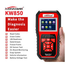 Автомобильный диагностический сканер KONNWEI KW850, диагностический прибор OBD2, чёрный, для проверки двигателя 2024 - купить недорого