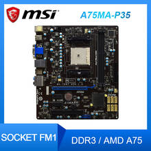 Материнская плата MSI A75MA-P35 для настольных ПК, разъем FM1 DDR3 6 ГБ ОЗУ SATA3 PCI-E 2,0 USB 3,0, поддержка A8-3800 E2-3200 ЦП Micro ATX 2024 - купить недорого