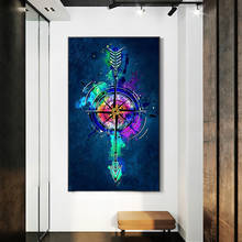 Abstract Sword Compass Picture Poster Canvas Painting Posters and Prints Cuadros Wall Art Picture for Living Room Home Decor 2024 - buy cheap