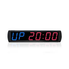Large countdown gym timer 12/24 H timing clock display LED digital crossfit timer clock 2024 - buy cheap