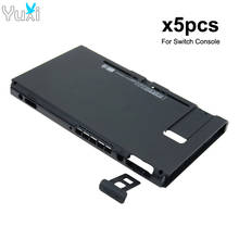 YuXi-piezas de repuesto de la cubierta de la placa frontal trasera de plástico negro para Nintendo Switch NS, carcasa de la consola, 5 uds. 2024 - compra barato